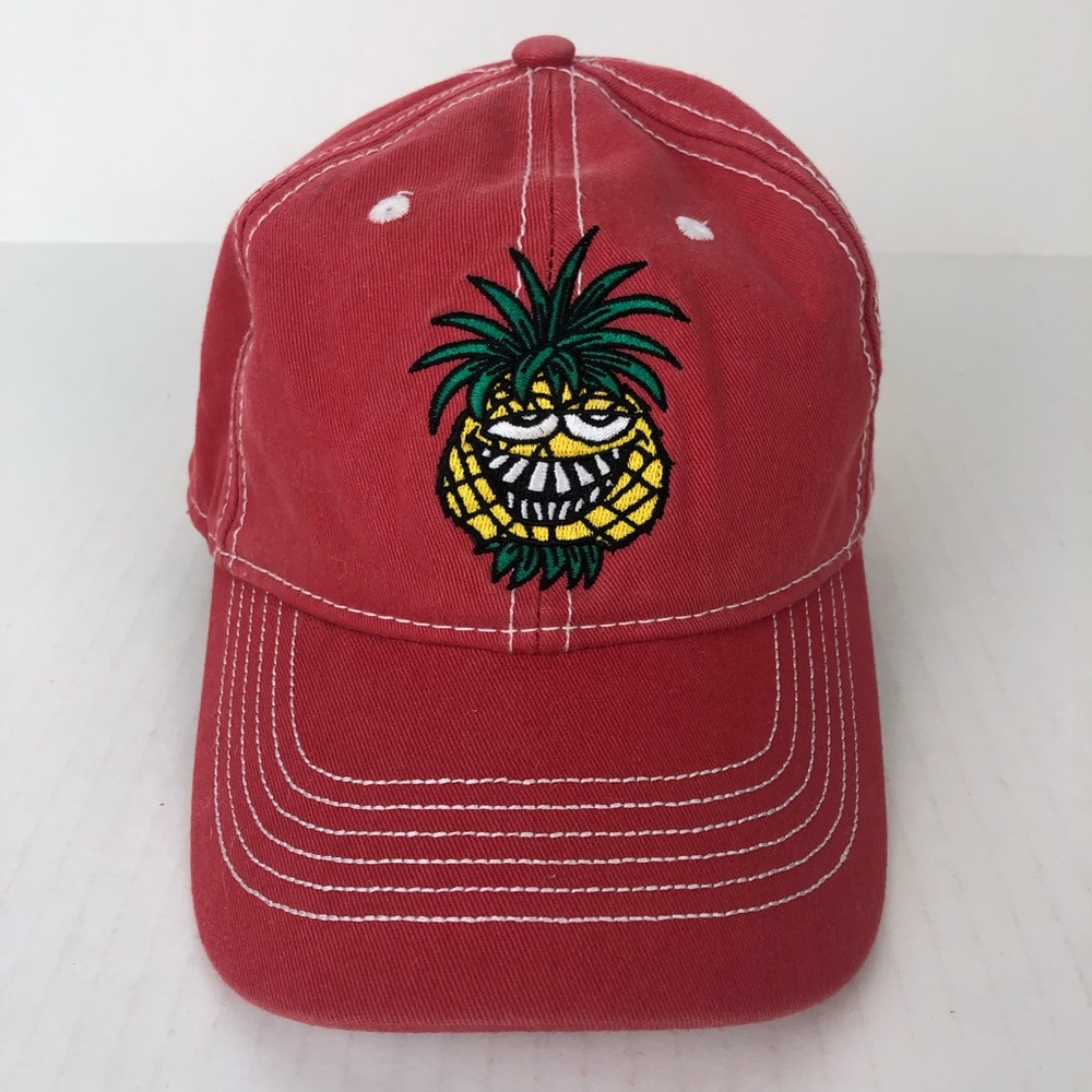 Pineapple Willy’s Red Fitted Baseball Cap - image 1